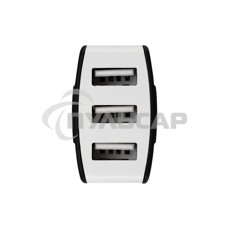 Зарядное устройство в прикуриватель Rexant 3 x USB, 1000mA, черный