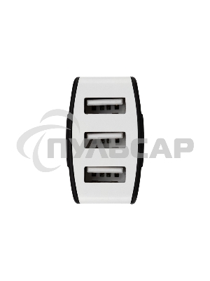 Зарядное устройство в прикуриватель Rexant 3 x USB, 1000mA, черный