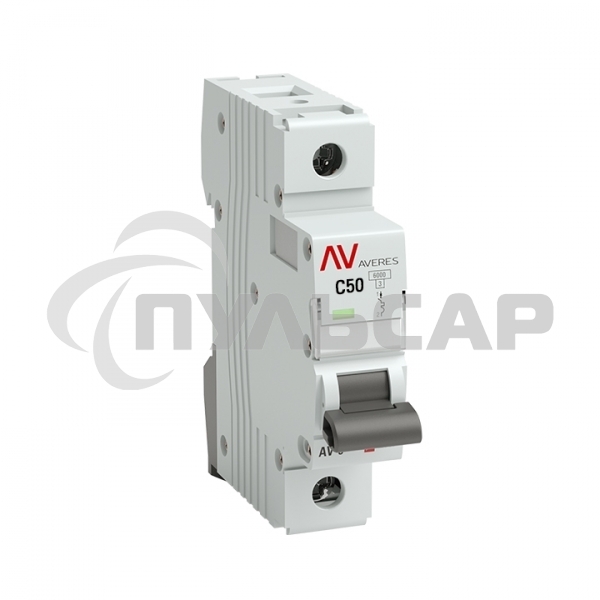 Выключатель автоматический модульный 1п C 50А 6кА AV-6 AVERES EKF mcb6-1-50C-av