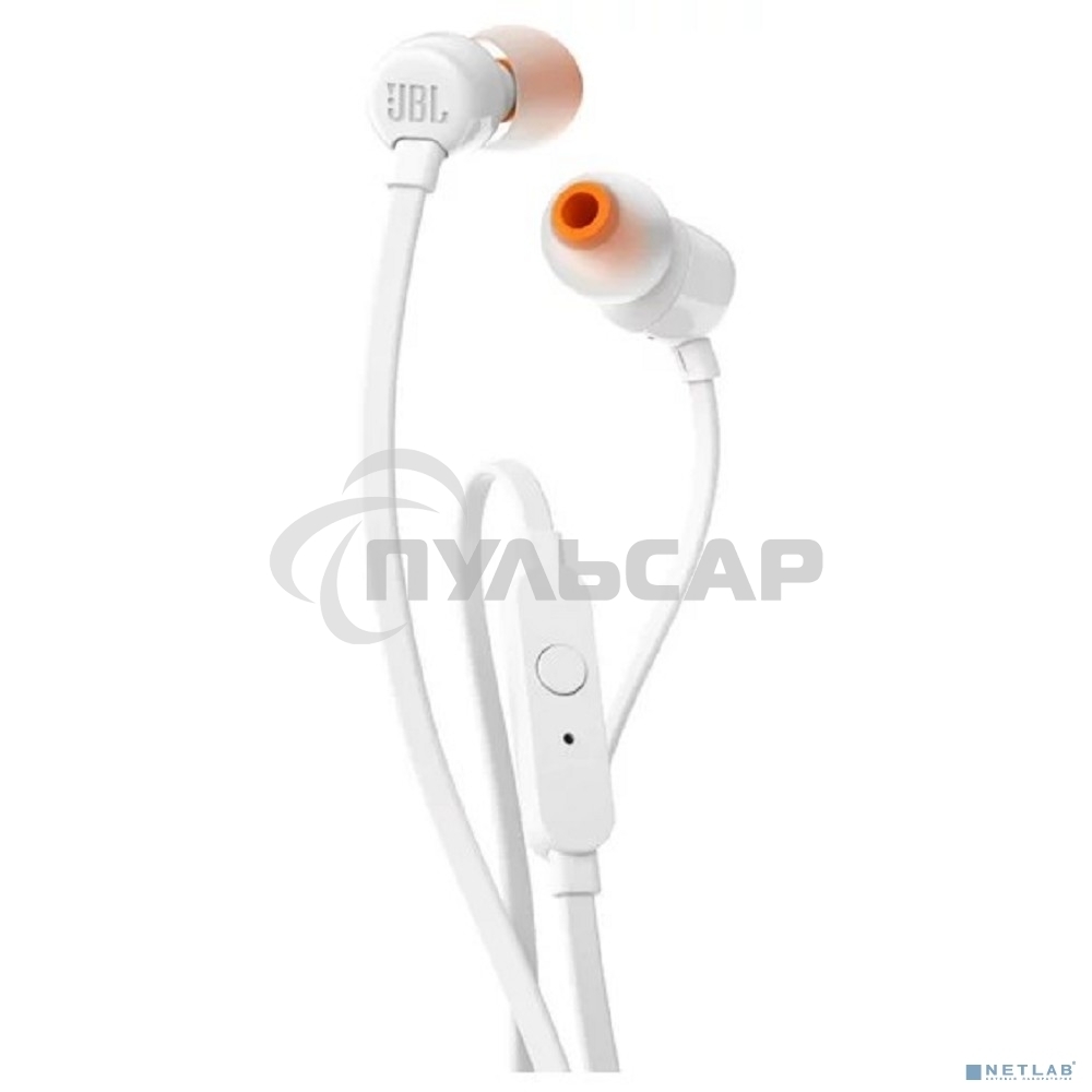 Наушники JBL Tune 110, 3.5 мм, внутриканальные, белый