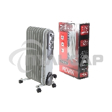Масляный радиатор Ресанта ОМПТ- 9Н 67/3/4 2,0кВт, 450 140 650, 9 секций, 9,7 кг