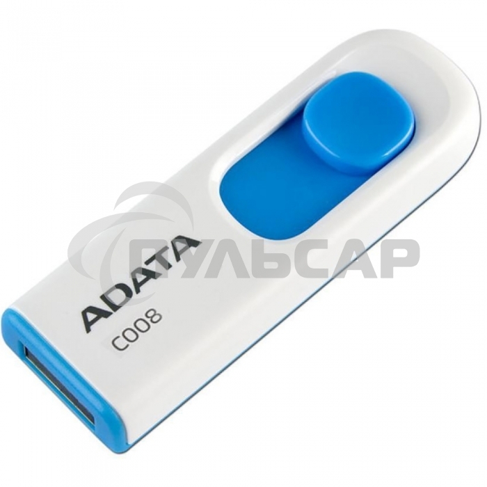 Флешка USB ADATA C008 (AC008-32G-RWE), 32 Gb, USB 2.0, R/W 15/5, белый/синий