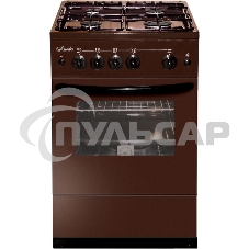 Плита газовая Лысьва ГП 400 М2С -2у коричневый, конфорок 4 шт, духовка 51 л, 50 см x 84 см x 60 см