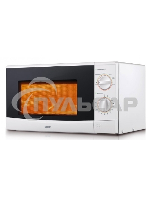 Микроволновая печь Mystery MMW-2012 белый, 20 л, 800 Вт, переключатели - поворотный механизм