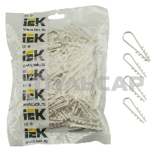 Дюбель хомут Iek UHH35-5-10-100 5-10мм нейлон белый d=5 мм (100шт)