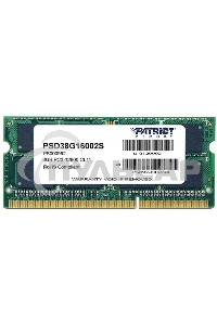 Оперативная память Patriot, DDR3, 8Gb (1x8 Gb), 1600 MHz, CL11, SO-DIMM