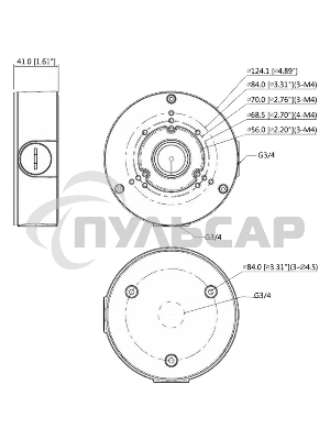 Монтажная коробка DAHUA DH-PFA130-E IP66, IK10 Совместима: для bullet, eyeball