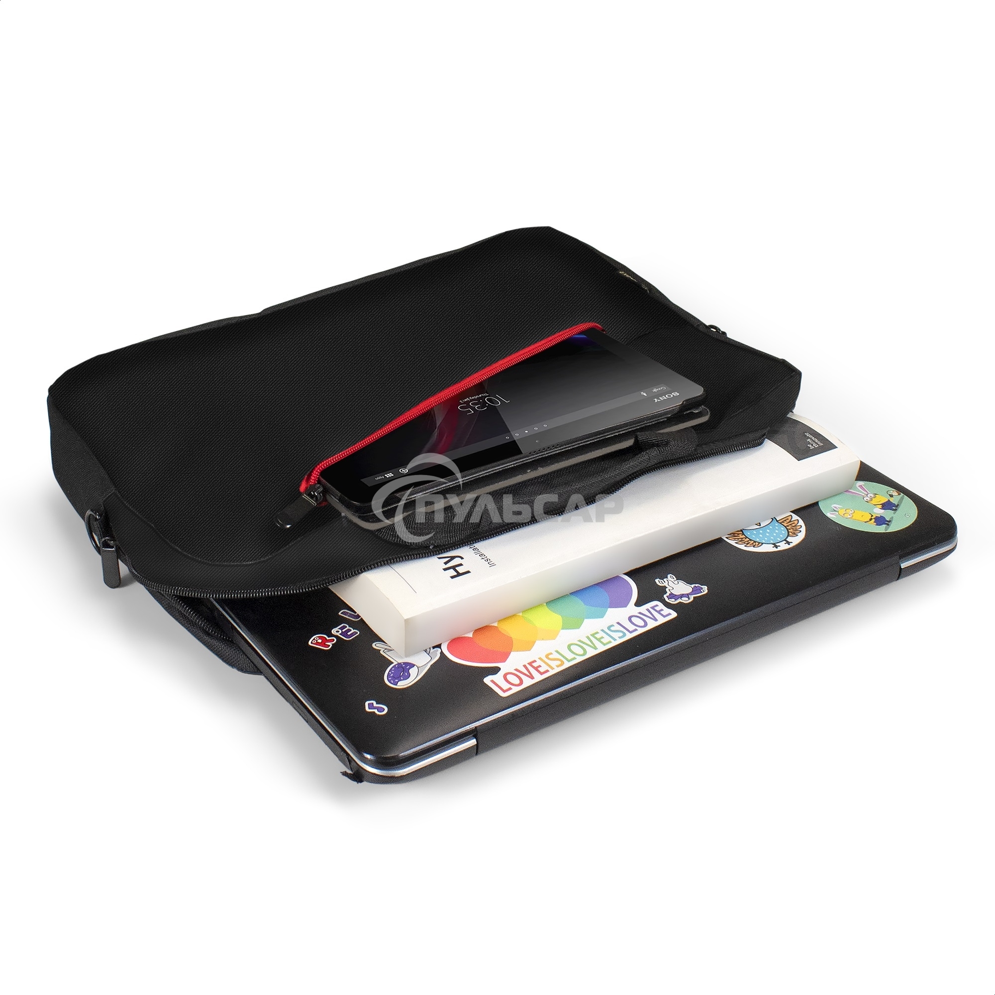 Сумка ExeGate Start S1518 Black, черная, полиэстер, для ноутбуков до 15.6