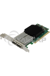 Плата сетевого контроллера MELLANOX ConnectX-5 VPI adapter card, EDR IB (100Gb/s) and 100GbE, dual-port QSFP28, PCIe3.0 x16, tall bracket, ROHS R6