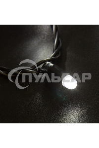 Гирлянда Neon-night Нить 10м, эффект мерцания (каждый 5-ый), черный ПВХ, 230В, белый