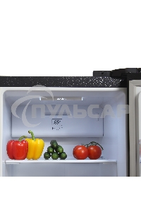 Холодильник Hyundai CS5003F черное стекло двухкамерный Side by Side 331/165л морозилка сбоку