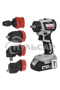 Бесщеточная аккумуляторная дрель-шуруповерт ИНТЕРСКОЛ КОМБИ ДА-13/18В 50 ( 2 АКБ 2 А·ч и ЗУ, кейс )
