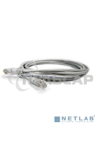 Коммутационный шнур Патч-корд литой Aopen/Qust ANP511 3M UTP кат.5е 3м серый