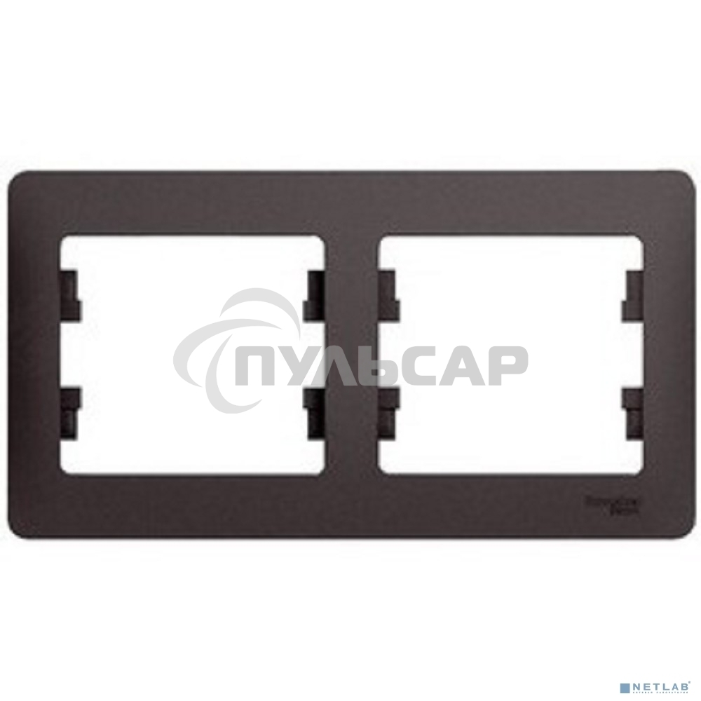 Рамка 2-м Glossa горизонт. графит SchE GSL001302