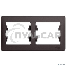 Рамка 2-м Glossa горизонт. графит SchE GSL001302