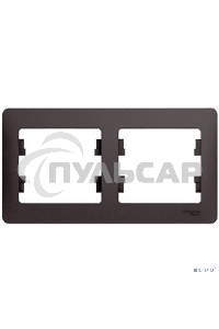 Рамка 2-м Glossa горизонт. графит SchE GSL001302