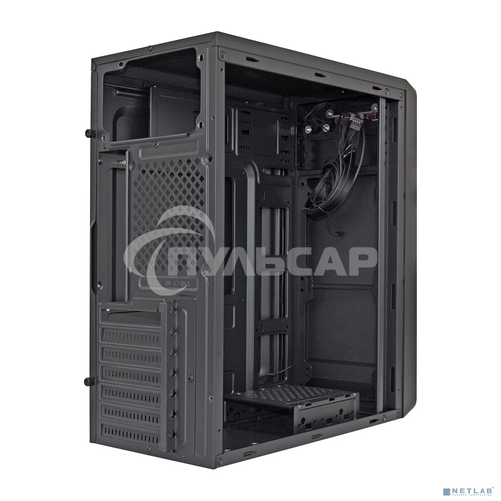 Компьютерный корпус Miditower ExeGate XP-332 Black, ATX, (XP350, Black,120мм), 2*USB, Audio