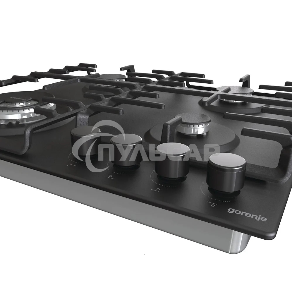 Газовая варочная панель Gorenje GW642SYB, 4 конфорки, эмалированная сталь, черный