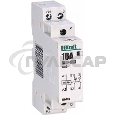 Модульный контактор 1НО+1НЗ 16А 230В МК-103 DEKraft Модульный контактор 1НО+1НЗ 16А 230В МК-103 DEKraft