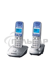 Телефон беспроводной (DECT) Panasonic KX-TG2512RUS (серебристый) Доп трубка в комплекте,АОН, Caller ID,спикерфон на трубке,полифония
