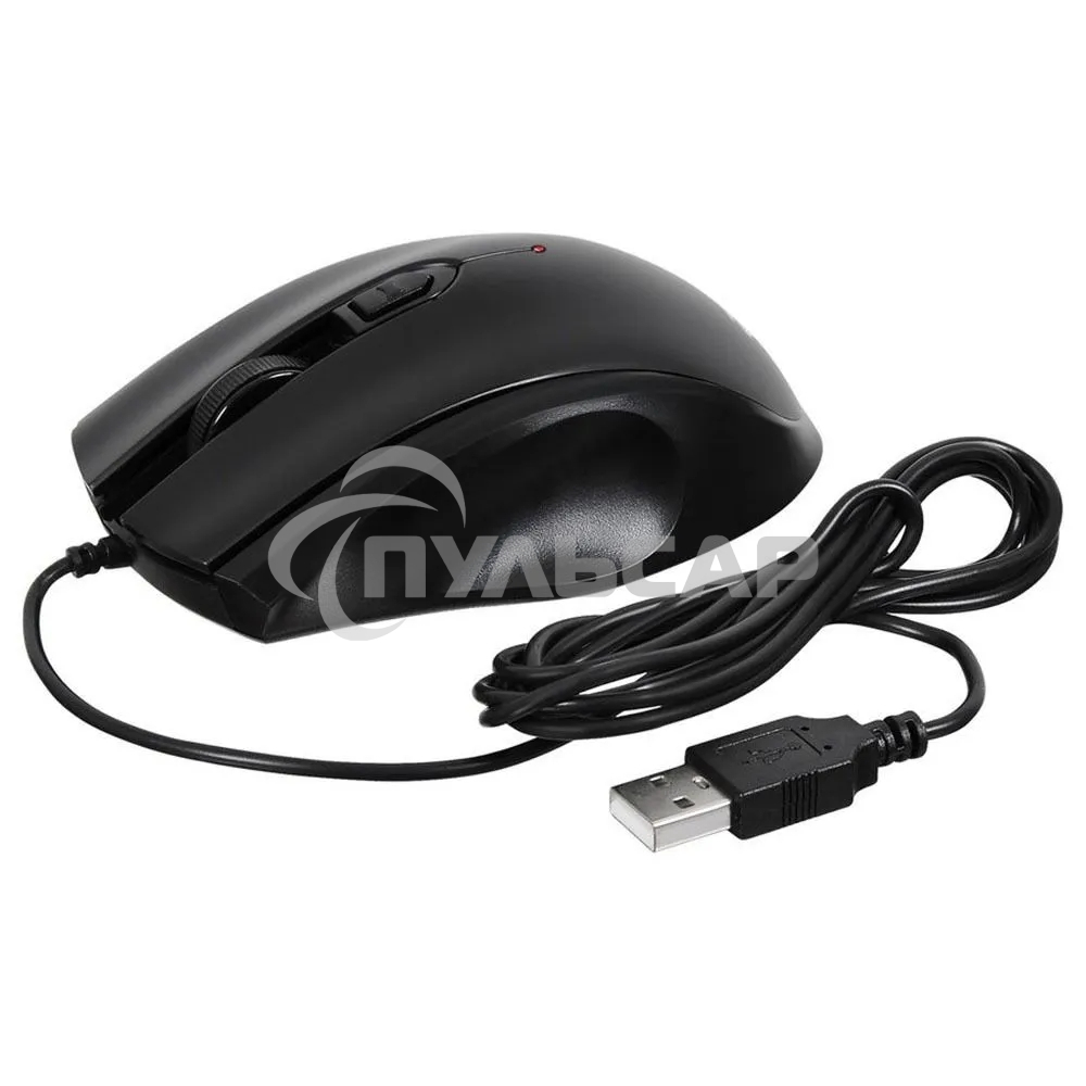 Мышь проводная Acer OMW020 черный, 1600 dpi, USB, кнопки - 4