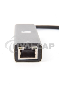 Кабель-концентратор USB 3.1 Type-Cm --> RJ-45+3port USB3.0(f) Aluminum Shell VCOM <DH311A>