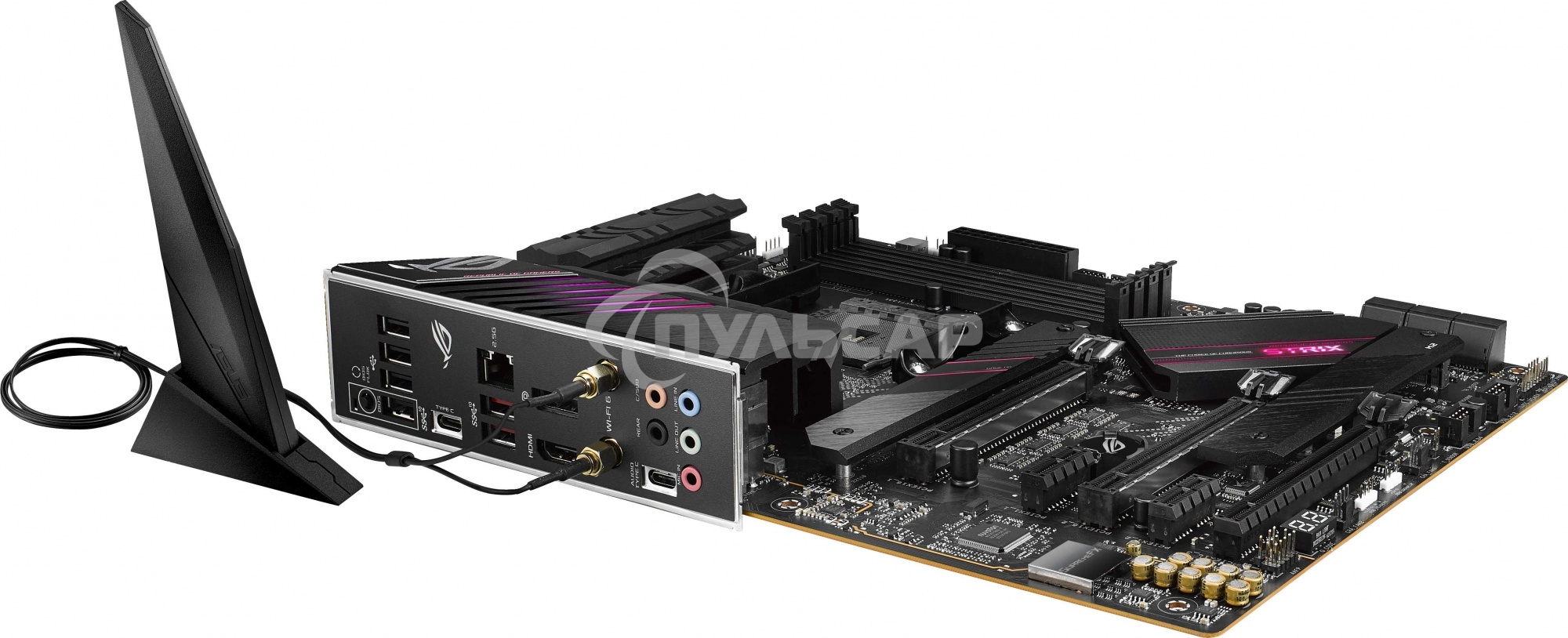 Материнская плата ASUS ROG STRIX B550-XE GAMING WIFI, AM4, AMD B550, 4xDDR4, 6xSATA, 2xM.2, 1xPCI-E 4.0 x16, 1xPCI-E 4.0 x8, 1xPCI-E 3.0 x4, 1xHDMI, 1xDP, 1x 2.5Gb LAN, 2xUSB-A 3.2 Gen 2, 1xUSB-C 3.2 Gen 2, 4xUSB 2.0, 5x3.5 мм, 7.1, Standard-ATX