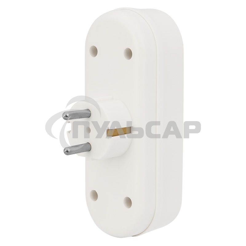 Набор тройников электрических линейных Rexant 16 А с заземлением, белый (2 шт./уп.)