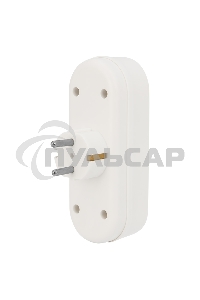 Набор тройников электрических линейных Rexant 16 А с заземлением, белый (2 шт./уп.)