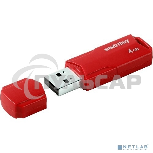 Флешка USB Smartbuy R/W 4 Gb,CLUE Red (SB4 GbCLU-R)