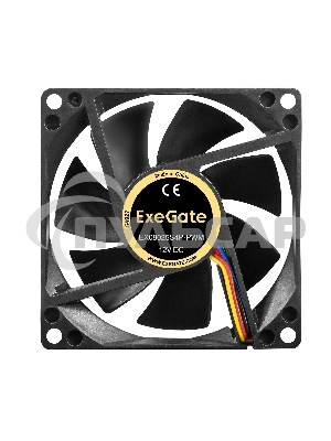 Вентилятор для корпуса ExeGate EX08025S4P-PWM черный, 80 мм, 2300 об/мин, 23 дБ, 4 pin