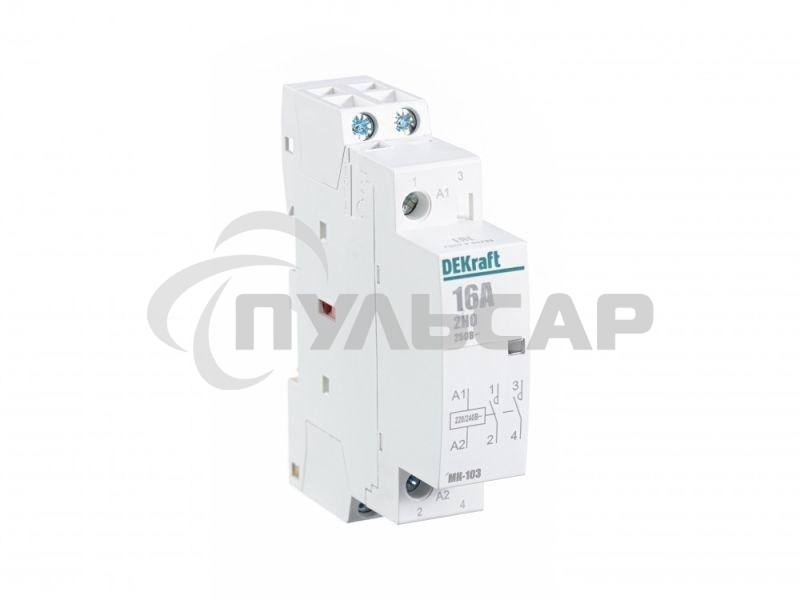 Модульный контактор DEKraft 2НО 16А 230В МК-103