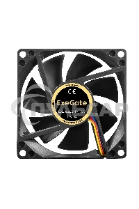 Вентилятор для корпуса ExeGate EX08025S4P-PWM черный, 80 мм, 2300 об/мин, 23 дБ, 4 pin