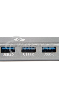 Кабель-концентратор USB 3.1 Type-Cm --> RJ-45+3port USB3.0(f) Aluminum Shell VCOM <DH311A>
