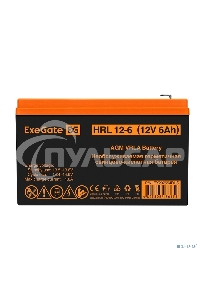 Аккумуляторная батарея ExeGate HRL 12-6 (12V 6Ah 1224W, клеммы F2)