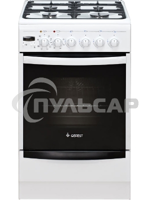 Плита комбинированная Gefest ПГЭ 5102-03 белый, конфорок 4 газовых, духовка 55 л, 50 см x 85 см x 58.5 см