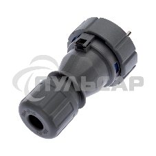 Вилка прямая влагозащищенная 2P+РE, 16 А, IP68 Rexant