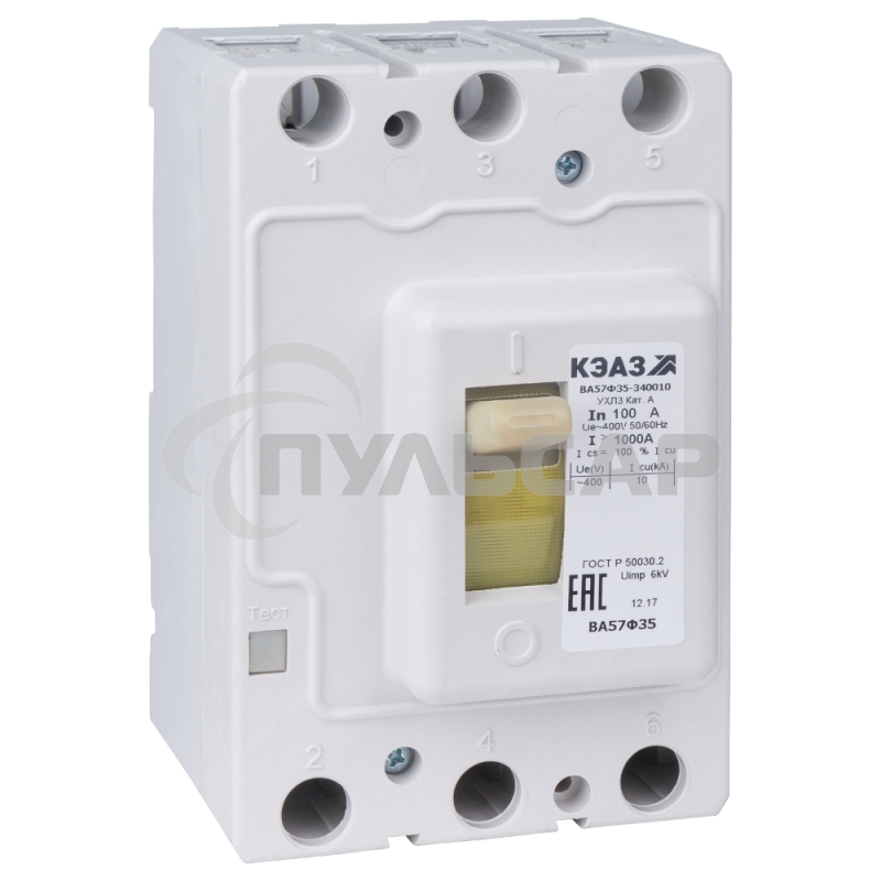 Выключатель автоматический ВА57Ф35-340010 160А 1600Im 400AC УХЛ3 КЭАЗ 109307