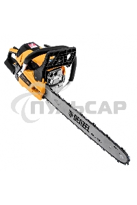 Пила цепная бензиновая DS-5218, шина 45 см, 52см3, 3 л.с., шаг 0,325, паз 1,5 мм, 72 зв Denzel