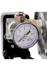 Насосная станция PS1000X, 1000 Вт, 3500 л/ч, ресивер 24 л, подъем 44 м, нержавейка Denzel