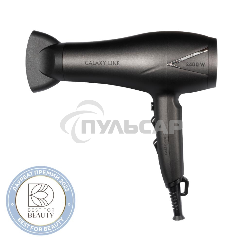 Фен для волос Galaxy Line GL 4341, коричневый, 2400 Вт, 2 скорости потока воздуха, 3 температурных режима, функция 