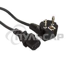 Кабель питания ExeGate Power PC-5P (Евровилка угловая Schuko->С13) VDE-250V-3*0.5-CU, 6A, 5м