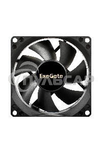 Вентилятор для корпуса ExeGate EX08025S4P-PWM черный, 80 мм, 2300 об/мин, 23 дБ, 4 pin