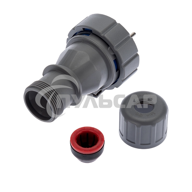 Вилка прямая влагозащищенная 2P+РE, 16 А, IP68 Rexant