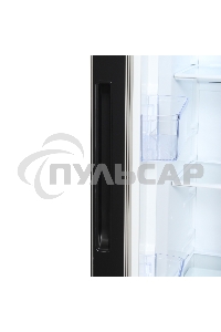 Холодильник Hyundai CS5003F черное стекло двухкамерный Side by Side 331/165л морозилка сбоку