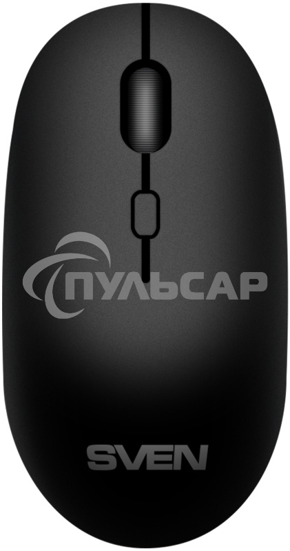 Мышь беспроводная SVEN RX-222W черный, 1800 dpi, радиоканал, Bluetooth, USB, кнопки - 4