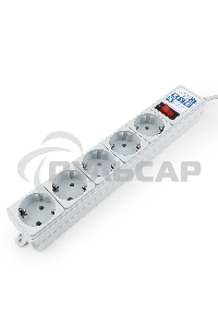Сетевой фильтр POWER CUBE 1,9 м.* 5 розеток, серый