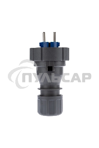 Вилка прямая влагозащищенная 2P+РE, 16 А, IP68 Rexant