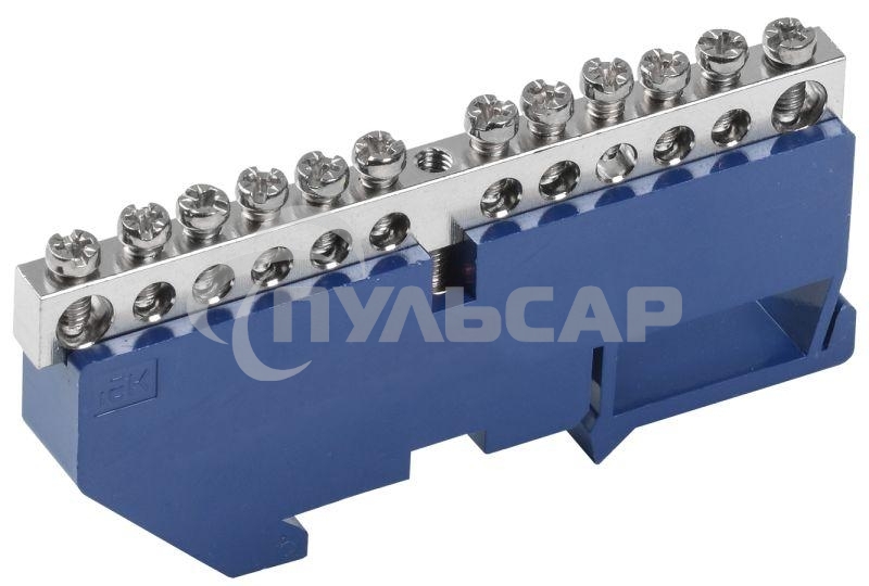 Шина нулевая на DIN-изол. Ni ШНИ-6х9-12-Д-С IEK YNN10-12-D-K07-N