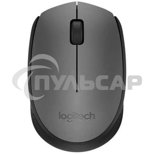 Мышь беспроводная Logitech M170 черный/темно-серый, 1000 dpi, радиоканал, USB, кнопки - 3